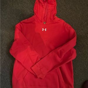 Under Armour Red hooded sweatshirt. Size L.